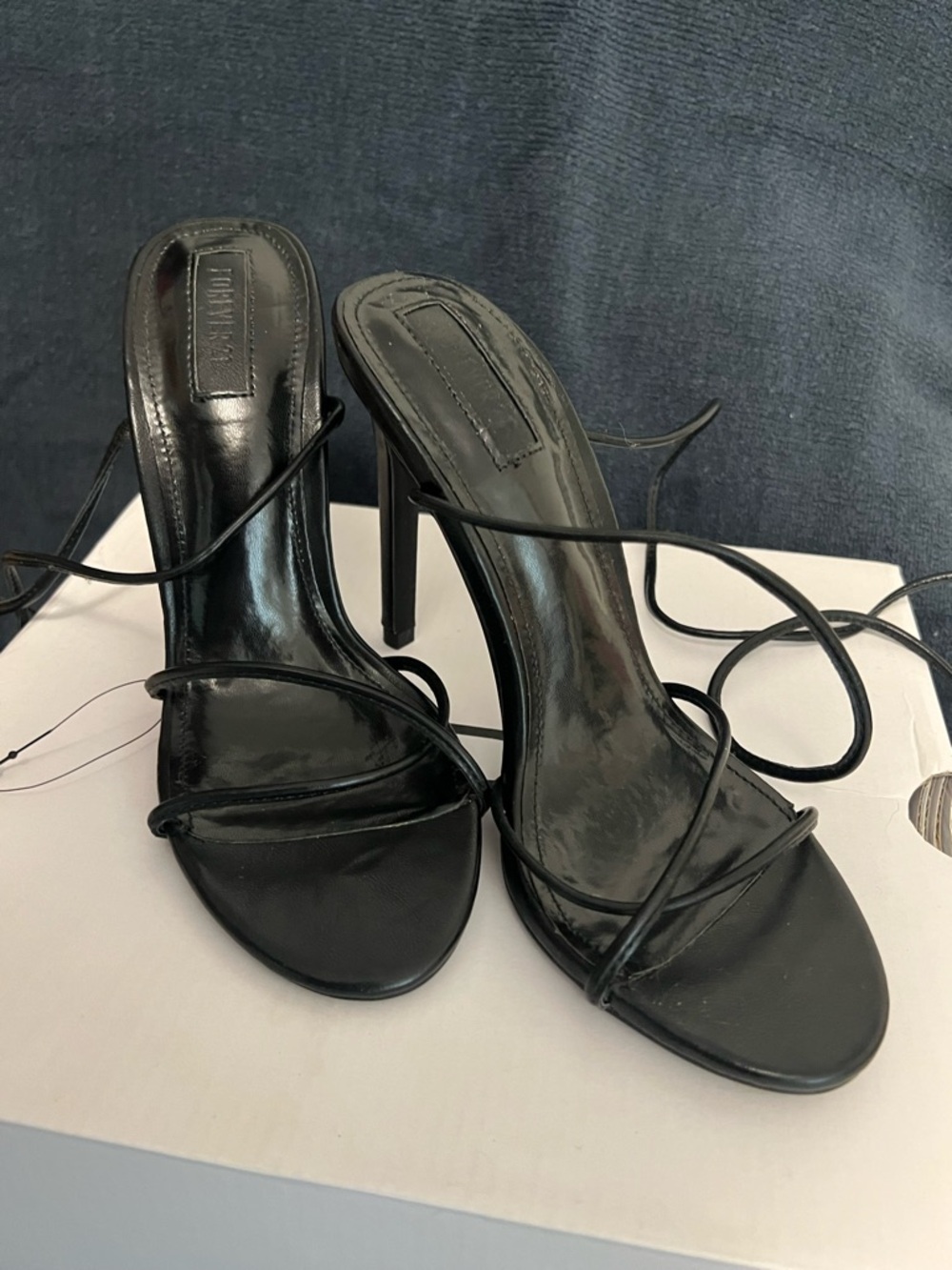 Forever 21 Black Strappy High Heel Sandals - Women's Fashion Heels